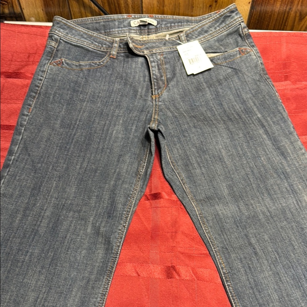 Blue jeans Cabi new wide leg 181R style aged blue